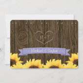 INVITATION LAVENDER RUSTIC SUNFLOWER ENGAGEMENT (Dos)