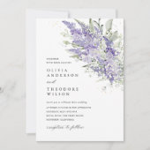 Invitation Lavender & Sage Green Floral Photo Wedding (Devant)