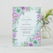 Invitation Lavender Serene Floral Spring Wedding (Debout devant)