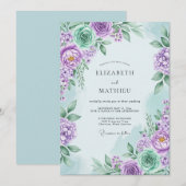 Invitation Lavender Serene Floral Spring Wedding (Devant / Derrière)