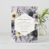 Invitation Lavender Slate Painterly Wedding (Debout devant)