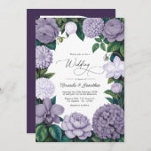 Invitation Lavender Smoke, Lilac Ash & Moonstone Wedding (Devant / Derrière)