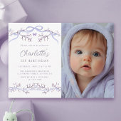 Invitation Lavender Spring Garden 1er Anniversaire Photo