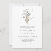 Invitation Lavender Spring Wildflower Meadow Garden Wedding   (Devant)