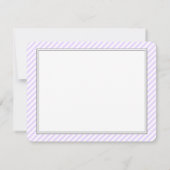 Invitation Lavender Stripes Flat Merci Notes (Dos)