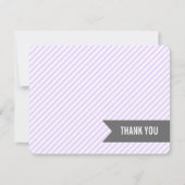 Invitation Lavender Stripes Flat Merci Notes (Devant)