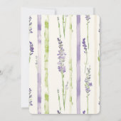 Invitation Lavender Stripes Floral Baby Shower (Dos)