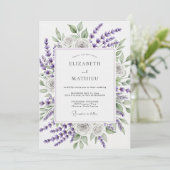 Invitation Lavender Verdant Spring Wedding (Debout devant)