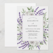 Invitation Lavender Verdant Spring Wedding (Devant / Derrière)