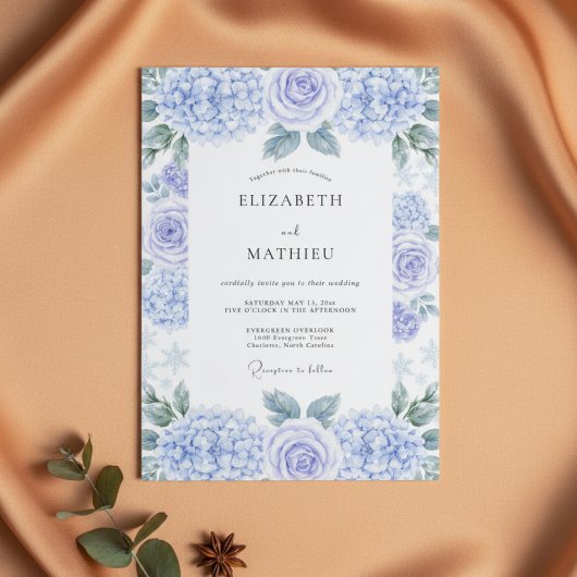 Invitation Lavender Watercolor Floral Romance Wedding