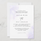 Invitation Lavender Watercolor Splash II (Devant)