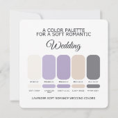 Invitation Lavender Wedding Color Palette Card (Dos)