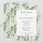 Invitation Lavender White Delphinium Flowers Bridal Shower (Devant / Derrière)