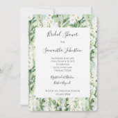 Invitation Lavender White Delphinium Flowers Bridal Shower (Devant)