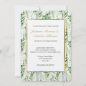 Invitation Lavender White Delphinium Flowers Wedding (Devant)