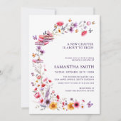 Invitation Lavender Wildflower New Chapter Bridal Shower (Devant)