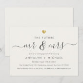 Invitation L'avenir de l'ivoire moderne M. et Mme Engagement  (Devant / Derrière)