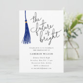 Invitation L'Avenir Est Bleu Bleu Clair Photo de la fête de g (Debout devant)