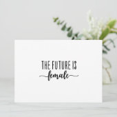 Invitation l'avenir est citation femelle et féministe (Debout devant)