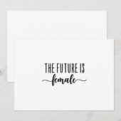 Invitation l'avenir est citation femelle et féministe (Devant / Derrière)