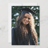 Invitation L'Avenir Est Clair Purple Graduation Party Photo (Dos)