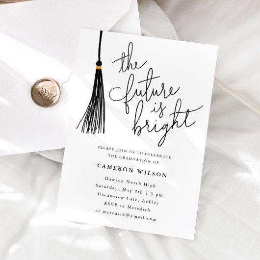 Invitation L'Avenir Est Une Belle Tassel Graduation Party Pho