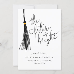 Invitation L'Avenir Est Une Citation Lumineuse Noir Tassel Gr