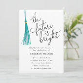 Invitation L'Avenir Est Une Fête De Graduation Green Tassel (Debout devant)