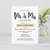 Invitation L'avenir M. et Mme Photo Engagement Party (Debout devant)