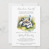 Invitation L'aventure à thème Wolf attend le baby shower (Devant)