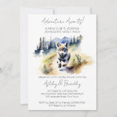 Invitation L'aventure à thème Wolf attend le baby shower (Devant)