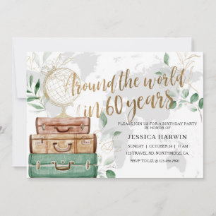 Invitation L'aventure attend ANNIVERSAIRE, 60 ANS, Thème voya