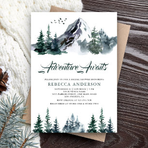 Invitation L'aventure Attend dans la Forêt de Montagne pour l