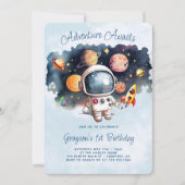 Invitation L'aventure Attend Espace Extérieur 1er Anniversair (Devant)