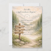 Invitation L'aventure Attend la Fête de Mariage (Devant)