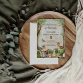 Invitation L'aventure Attend la Fête de Naissance en Forêt de