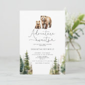 Invitation L'aventure attend le baby shower (Debout devant)