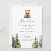 Invitation L'aventure attend le baby shower (Devant)