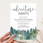 Invitation L'aventure attend le baby shower de montagnes rust<br><div class="desc">Pour une personnalisation plus avancée de ce design,  il suffit de cliquer sur le bouton "Customiser" ci-dessus !</div>