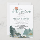 Invitation L'aventure attend le baby shower de voyage de la c (Devant)