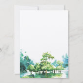 Invitation L'aventure attend le baby shower d'eau forestière (Dos)