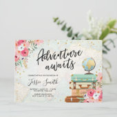 Invitation L'aventure attend l'école de fête de remise des (Debout devant)