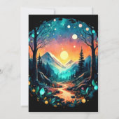 Invitation L'aventure attend les lucioles dans les bois Anniv (Dos)