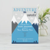 Invitation L'aventure attend l'invitation du Baby shower de m (Debout devant)