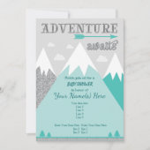 Invitation L'aventure attend l'invitation du Baby shower de m (Devant)