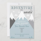 Invitation L'aventure attend l'invitation du Baby shower de m (Devant)