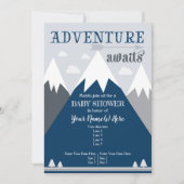 Invitation L'aventure attend l'invitation du Baby shower de m (Devant)