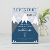 Invitation L'aventure attend l'invitation du Baby shower de m (Debout devant)