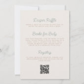 Invitation L'aventure attend l'ours garçon code QR Baby Showe (Dos)