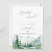 Invitation L'aventure Attend Mariage Champêtre Rustique (Devant)